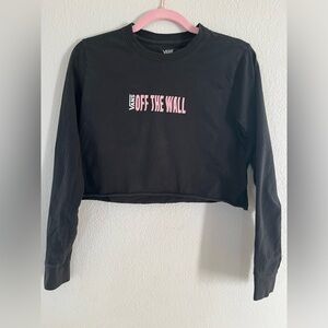 Vans Black Long Sleeve Crop Top